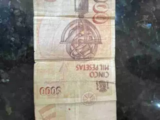 Vendo billete de 5000 pesetas de Cristóbal Colón año