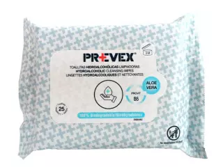 PREVEX TOALLITAS HIGIENIZANTES ALOE VERA 25 UDS