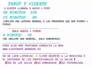 CONSULTAS VIRTUALES DE TAROT PRIVADAS LA VOLUNTAD