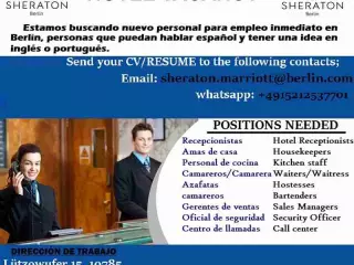 Se necesitan nuevos empleados para el hotel.
