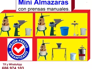 Minialmazaras para aceite de oliva.