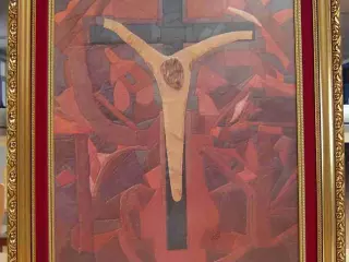 CRISTO SOBRE VIDRIERA