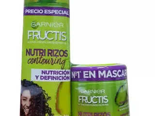 Fructis Nutri Rizos Contouring Pack Mascarilla 300ml + Champú 250ml - Rizos Definidos