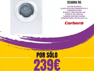 SECADORA EVACUACIÓN CORBERÓ 7KG