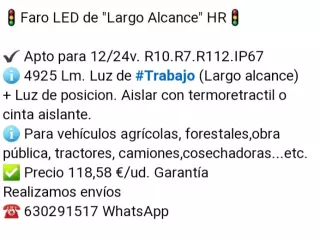 Faro Led de Largo Alcance HR