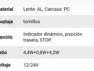 Piloto trasero LED