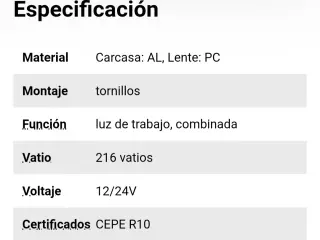 Barra/Panel de LED \"recto\"