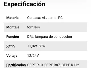 Faro de Largo Alcance + Luz Diurna Led