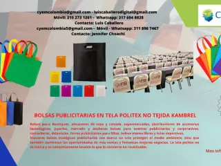BOLSAS PUBLICITARIAS EN TELA POLITEX NO TEJIDA KAMBREL