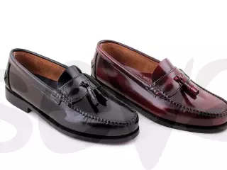 ZAPATO CASTELLANO CON BORLAS MOCASÍN CABALLERO en piel SUELA