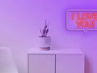 Neón letras I LOVE YOU