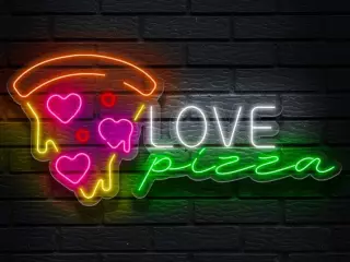 Neon Love pizza