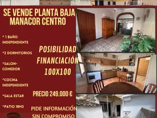 Se vende planta baja en manacor
