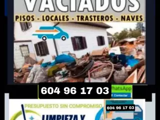 LINPIEZAS VACIADOS INMUEBLES RETIRADA TRASTOS MUEBLES ENSERES CHATARRAS