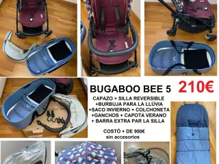 CARRO BUGABOO BEE 5 POR 210€ CON ACCESORIOS