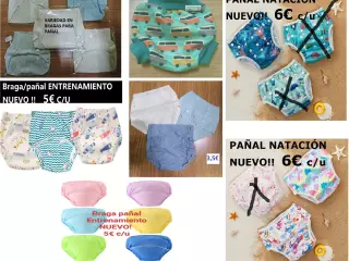 Bañador pañal, braga pañal entrenamiento etc.. desde 5€