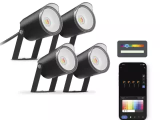 Foco LED KSIX SmartLED Negro 3000K IP65 | Pack de 4 Unidades con 18W