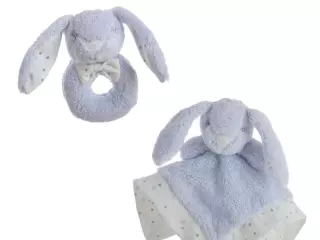 Doudou Conejo con Sonajero 30 x 30 cm – Juguete Sensorial para Bebés