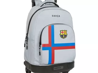 Mochila Escolar con Ruedas F.C. Barcelona Gris 33x45x22 cm – Infantil
