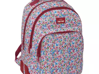 Mochila Escolar Nait Nait Flowers Burdeos 32x42x15 cm Resistente al Agua