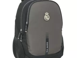 Mochila Escolar Real Madrid C.F. Gris – Diseño Deportivo con Acolchado