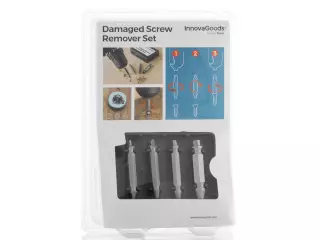 Brocas para Extraer Tornillos Dañados InnovaGoods – Set de 4 Unidades
