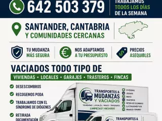 Mudanzas Porte, limpiezas vaciadas