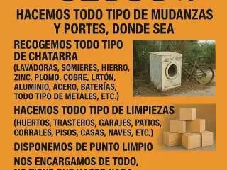 Portes mudanzas chatarrero vaciados  jesus
