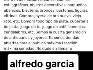 Compro antigüedades, joyeria y objetos de plata