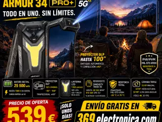 Ulefone Armor 34 Pro Plus 5G 32GB/512GB con Proyector