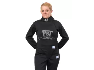 Chaqueta de esgrima 350N CE Mujer color negro PBT