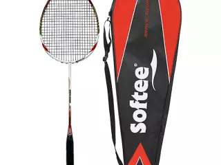 RAQUETA BADMINTON SOFTEE '10K' ROJO/BLANCO