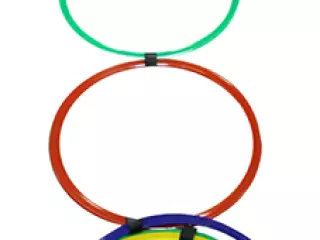 ESCALERA AGILIDAD AROS MULTICOLOR 45 CM 12 UNIDADES UNIDOS