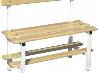 BANCO DE VESTUARIO CON RESPALDO 1 MT