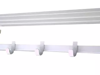 PERCHERO CON ESTANTE SUPERIOR ANTIVANDALICO DE 3 METROS#