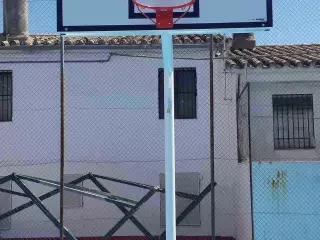 JUEGO CANASTAS BALONCESTO MONOTUBO NEW TUBO 114 MM FIJAS  -SIN TABLERO, ARO- CON BASE DE ANCLAJE