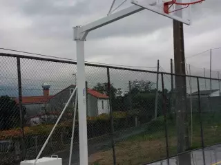 JUEGO CANASTAS BALONCESTO DELUXE MONOTUBO TUBO 100 TRASLADABLE 2 RUEDAS CON CARRO  -SIN TABLERO, ARO