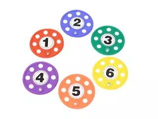 JUEGO 6 DISCOS CON AGUJEROS