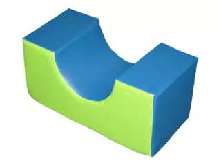 FIGURA MINIASIENTO CURVO 30X30X60 CM - 30X60X30 CM, AZUL/VERDE