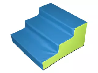 FIGURA ESCALERA PEQUEÑA 60X60X30 CM - 60X60X30 CM, AZUL/VERDE