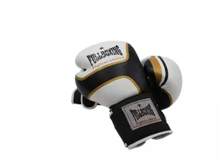PAR DE GUANTES BOXEO FULLBOXING TSUNAMI - NEGRO/BLANCO, 12OZ