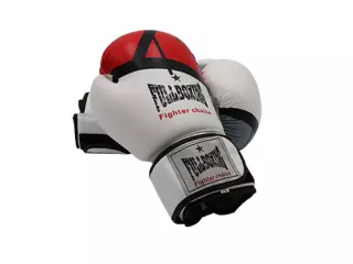 PAR DE GUANTES BOXEO FULLBOXING CRATER - 14OZ, BLANCO/ROJO/NEGRO#
