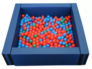 PISCINA CUADRADA LLENADO PELOTAS, 150 X 150 X 40 CM ALTO X 15 CM ANCHO