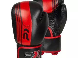 GUANTES BOXEO NEGRO-ROJO PX 8/10/12/14/16 ONZAS