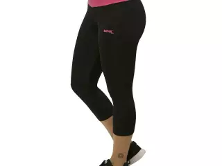 LEGGING SOFTEE LARGO NIÑA - 10 AÑOS, NEGRO/FUCSIA#