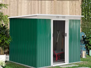 Caseta de Jardín Tipo Cobertizo Metálico para Almacenamiento de Herramientas
