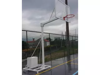 JUEGO CANASTAS MINIBASKET DELUXE MONOTUBO TUBO 100 TRASLADABLE 2 RUEDAS CON CARRO  -SIN TABLERO,ARO