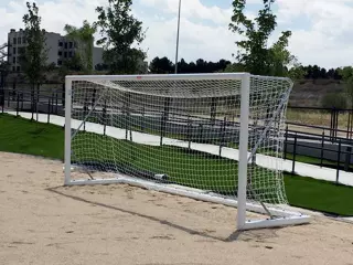 JUEGO PORTERÍAS ALUMINIO FÚTBOL PLAYA 120X100 MM TRASLADABLES PORTES GRATIS
