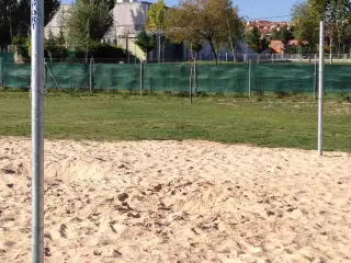 Juego de postes voleibol playa galvanizados