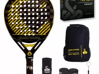 PACK PALA DE PÁDEL VIBOR-A BLACK MAMBA EVO PRO BLACK